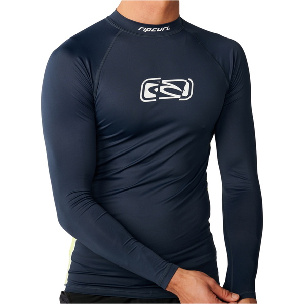 2026 Rip Curl Mens Archive UPF Perf Long Sleeve Rash Vest 181MRV - Dark Navy